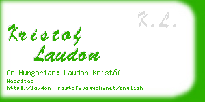 kristof laudon business card
